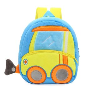 3D Cartoon Trucks Cars Plush Kids Backpack Children School Bags (Bulk Machine)