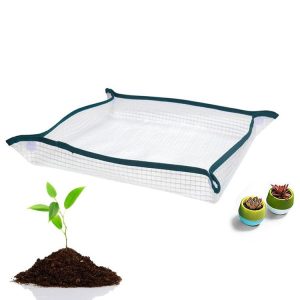 Home Gardening Planting Transparent Waterproof Mesh Operation Floor Mat (50x50cm)