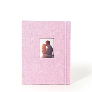 3-inch 208 Pockets Cotton Linen Photo Album Photocard Holder (Pink)