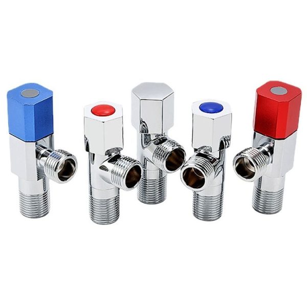 Hot and Cold Water Pipe Faucet 4 Points Water Stop Switch Valve, Style: Eight-side Blue Label Alloy Wheel - Image 2