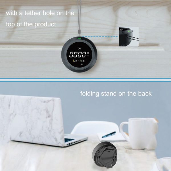 PTH-12 Infrared Carbon Dioxide Detector Portable Temperature And Humidity Air Quality Monitoring Instrument - Image 6