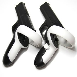 Meta Quest 2 VR Controller 1pair Sturdy Shooting Handle Holder (Black)