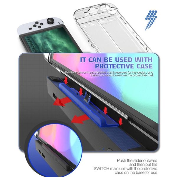Nintendo Switch / Switch OLED SW335 Network Card Investment Base HDMI Video Conversion Charging Bracket Storage - Image 5