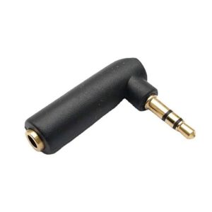 3.5mm Elbow Male to Female Dual Channel Headphone Audio Adapter (Gold Plated)