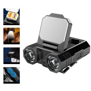 HW-888 XPE+2835 LED Multi-light Source Induction Headlamp Clip on Hat Light (Black)