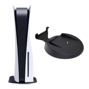 PS5 Host Vertical Stand Holder Game Console Dock Mount Bracket Base with Fixing Screw