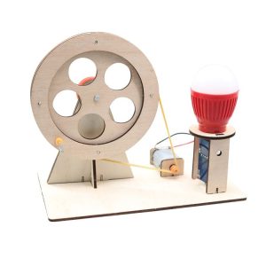 DIY Wooden Science Experiment Hand Generator Puzzle Toy (Hand Generator)