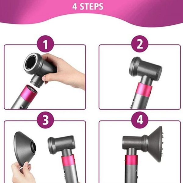 Dyson Hair Dryer Airwarp Diffusion Nozzle Attachment Replacement Accessories With Adapter - Image 5