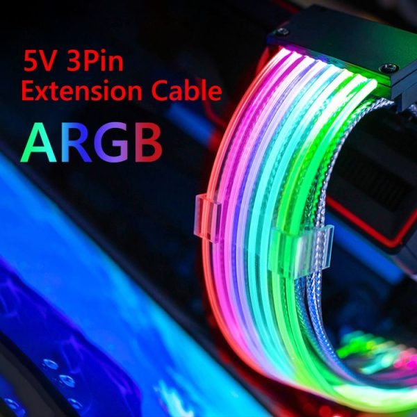 3x8pin Graphics Card Power Supply Wire White 5V ARGB Neon Color Line - Image 9