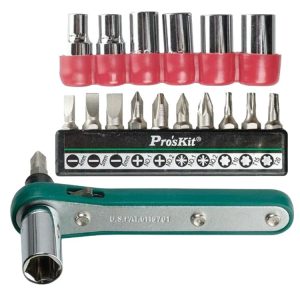 ProsKit 1PK-202A 16 In 1 Socket Driver Head Ratchet Wrench Set