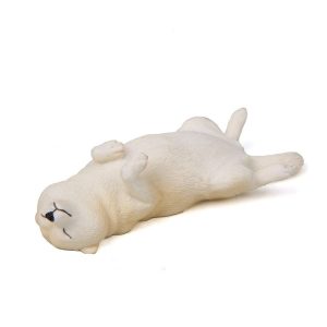 Cute Kawaii Sleeping Pet Figurine Collection Decoration Fridge Magnet Beige Lie Shiba Inu
