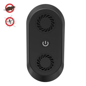 Ultrasonic Mosquito Repellent Multifunctional Electronic Insect Repellent EU Plug (Black)