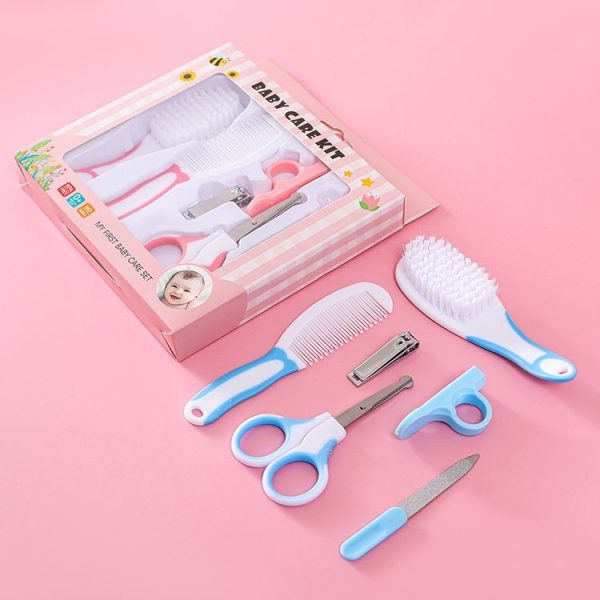2sets 6 in 1 Baby Care Cleaning Kit Nail Scissors Combination Set, Color: Two-color Blue - Image 2