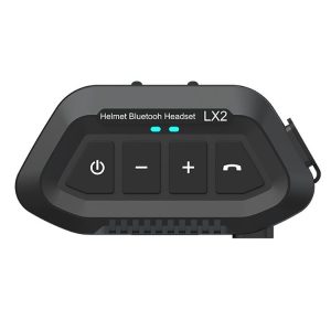 LX2 Motorcycle Helmet Bluetooth Earphone Waterproof Noise Canceling Motorcycle Headphones (Black)