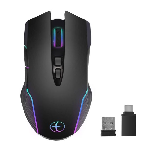 E50 2.4G Wireless Mouse Jiggler Portable Cordless Mouse With 7 Keys (Black)