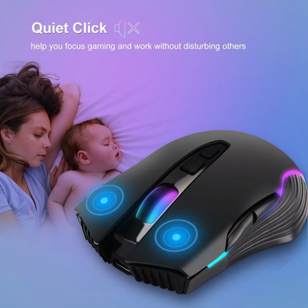 E50 2.4G Wireless Mouse Jiggler Portable Cordless Mouse With 7 Keys (Black) - Image 7