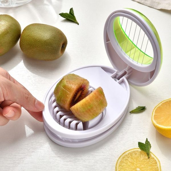 3-in-1 Kitchen Egg Slicer for Strawberry, Mushroom, Bananas, and Other Soft Fruit (Yellow) - Image 6