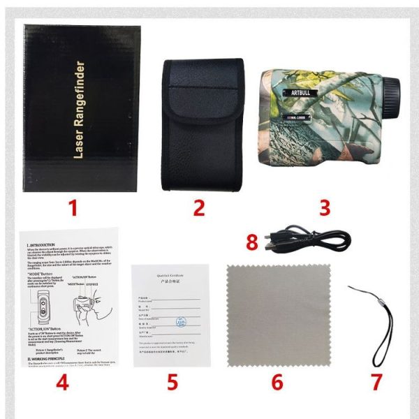 ARTBULL NK-1000 Camouflage Golf Rangefinder Rechargeable Telescope, Random Color Delivery - Image 15