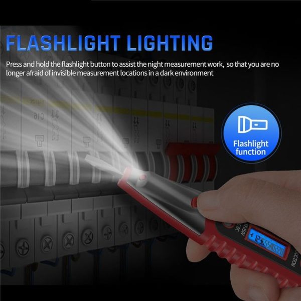 ANENG VD700 2pcs Sound and Light Alarm Non-contact Digital Display Sensor Multi-function Test Pen (Yellow Green) - Image 9