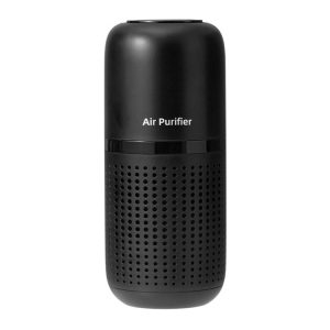 Mini Car Air Purifier Desktop Negative Ion Filter (Black)