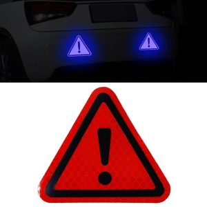 Car Tail Triangle Reflective Stickers Safety Warning Danger Signs Car Stickers (Red)