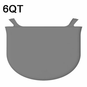 6QT Silicone Slow Cooke Liners Reusable Leakproof Crock Pot Liners (Gray)