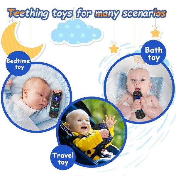 Silicone Game Pad Baby Teether Toys Chew Toy for Baby 6-12 Months (Beige) - Image 4