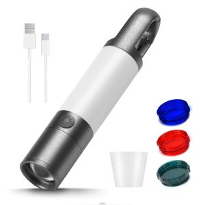 Outdoor Strong Laser Flashlight Telescopic Focus Warning Lighting (H20)