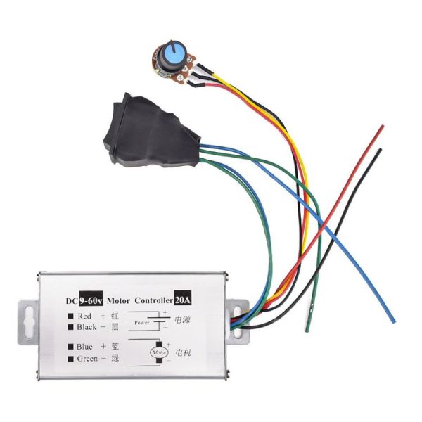 20A Forward And Reverse DC Speed Regulator 9-60V Pulse Wide Motor Driver PWM Control Board (With Switch)
