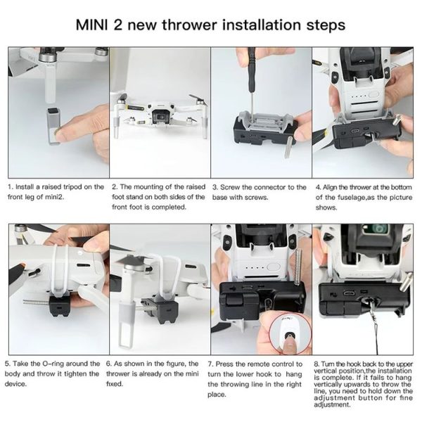 DJI Mini 2 Drone RCSTQ Transport Thrower Drop Device - Image 6