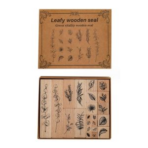 Handbook Seal Holly Wood Rubber Stamp Set (Greenness and Vitality)