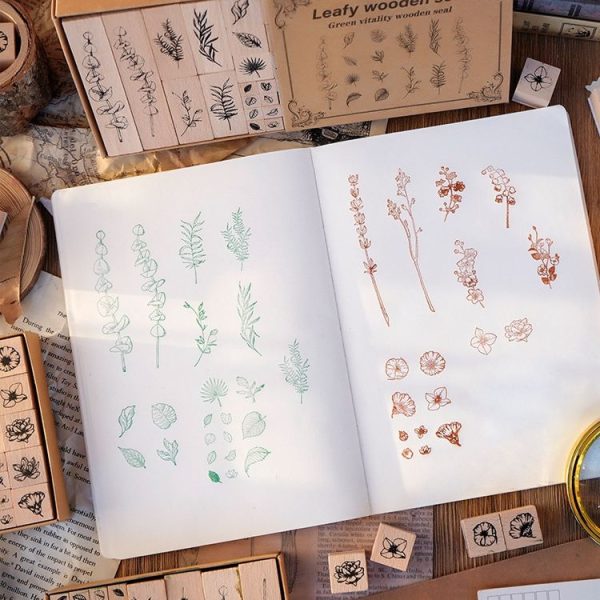 Handbook Seal Holly Wood Rubber Stamp Set (Greenness and Vitality) - Image 6