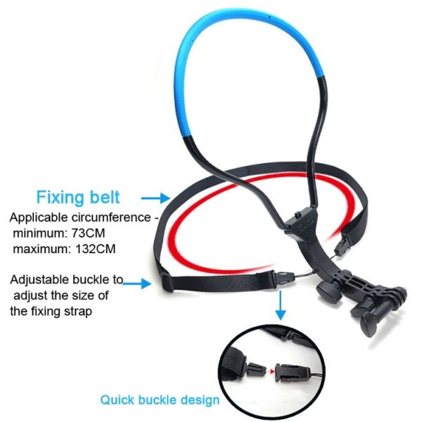 TUYU Camera Neck Holder Mobile Phone Chest Strap Mount For Video Shooting / POV, Spec: Standard (Black) - Image 4