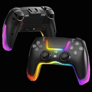 PS4 Dazzle Color Light Wireless Bluetooth Grip (Black)