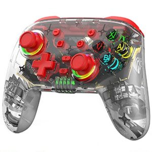 PS3 / PS4 Dual Vibration Wireless Gamepad With RGB Lights (Red)