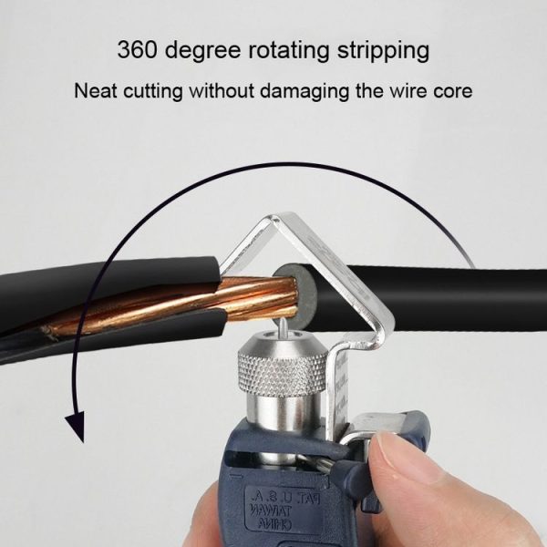HSD HS-325B Rotary Multi-Functional Cable Stripping Pliers With A Blade - Image 10