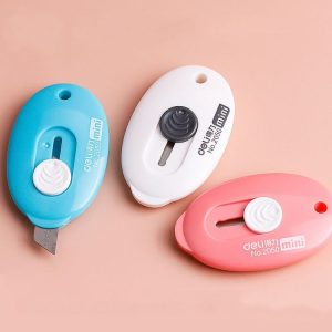 Deli 2050 Small Mini Candy Color Utility Knife Stationery (Random Color Delivery)