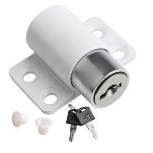 Door And Window Limit Lock Sliding Door Retainer Child Safety Lock, Color: White No Screw