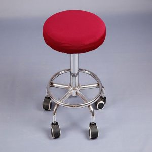 Diameter 28-35cm Stretch Round Stool Sleeve Swivel Round Chair Covers (Red)