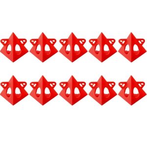 10pcs / Pack Woodworking Paint Pyramid Stands Cone Support Stand (Red)