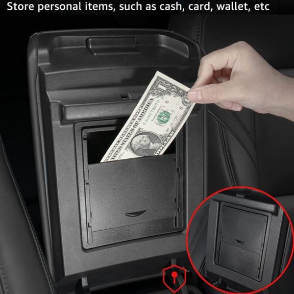 Tesla Model Y / 3 Armrest Hidden Storage Box Central Control Storage Box - Image 8