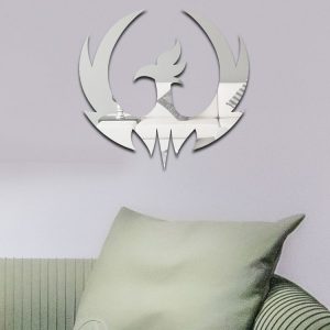 Acrylic Spreading Wings Bird Mirror Stereoscopic Wall Stickers Home Decoration Soft Mirror (Silver)