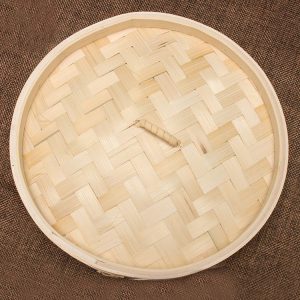 Bamboo Bun Steamer Food Veggie Steamer Basket, Size: 21cm Cover