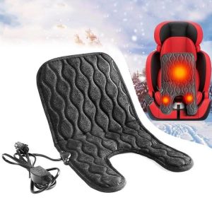 Children Single-Seat Car Winter Electric Heated Seat Cushion (Black)