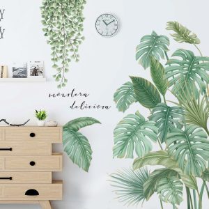 2pcs / Set 30x90cm Plant Wall Stickers Garden Fresh Room Door Decorative Stickers
