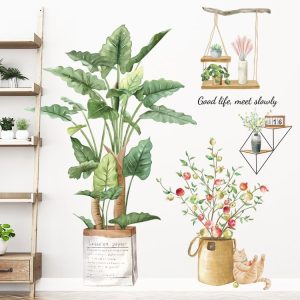 Wall Decoration Plant Stickers Living Room Sofa Background Decorative Wallpaper 30x90cm
