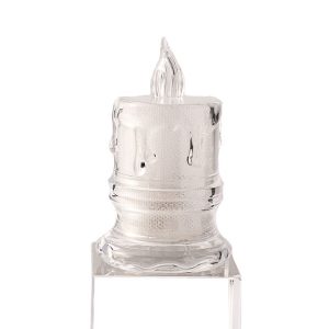 4.7x8cm With Base LED Transparent Glowing Candle Lights Simulation Electronic Candle