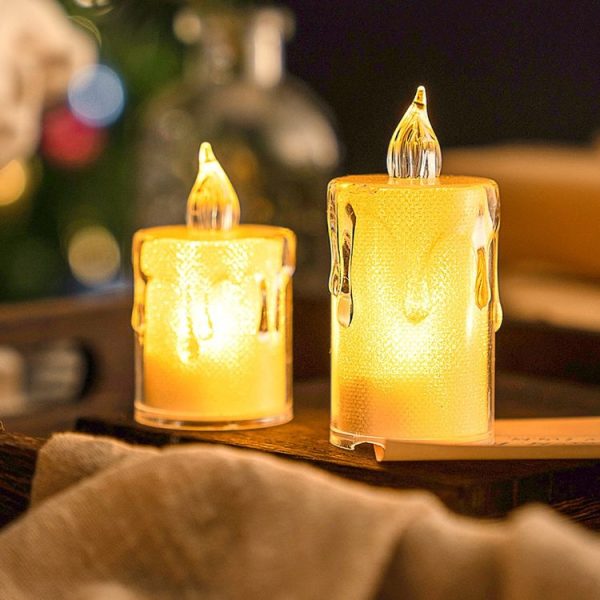 4.7x8cm With Base LED Transparent Glowing Candle Lights Simulation Electronic Candle - Image 4