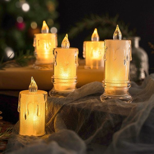 4.7x8cm With Base LED Transparent Glowing Candle Lights Simulation Electronic Candle - Image 6