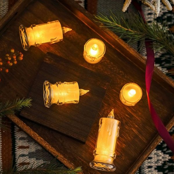 4.7x8cm With Base LED Transparent Glowing Candle Lights Simulation Electronic Candle - Image 7